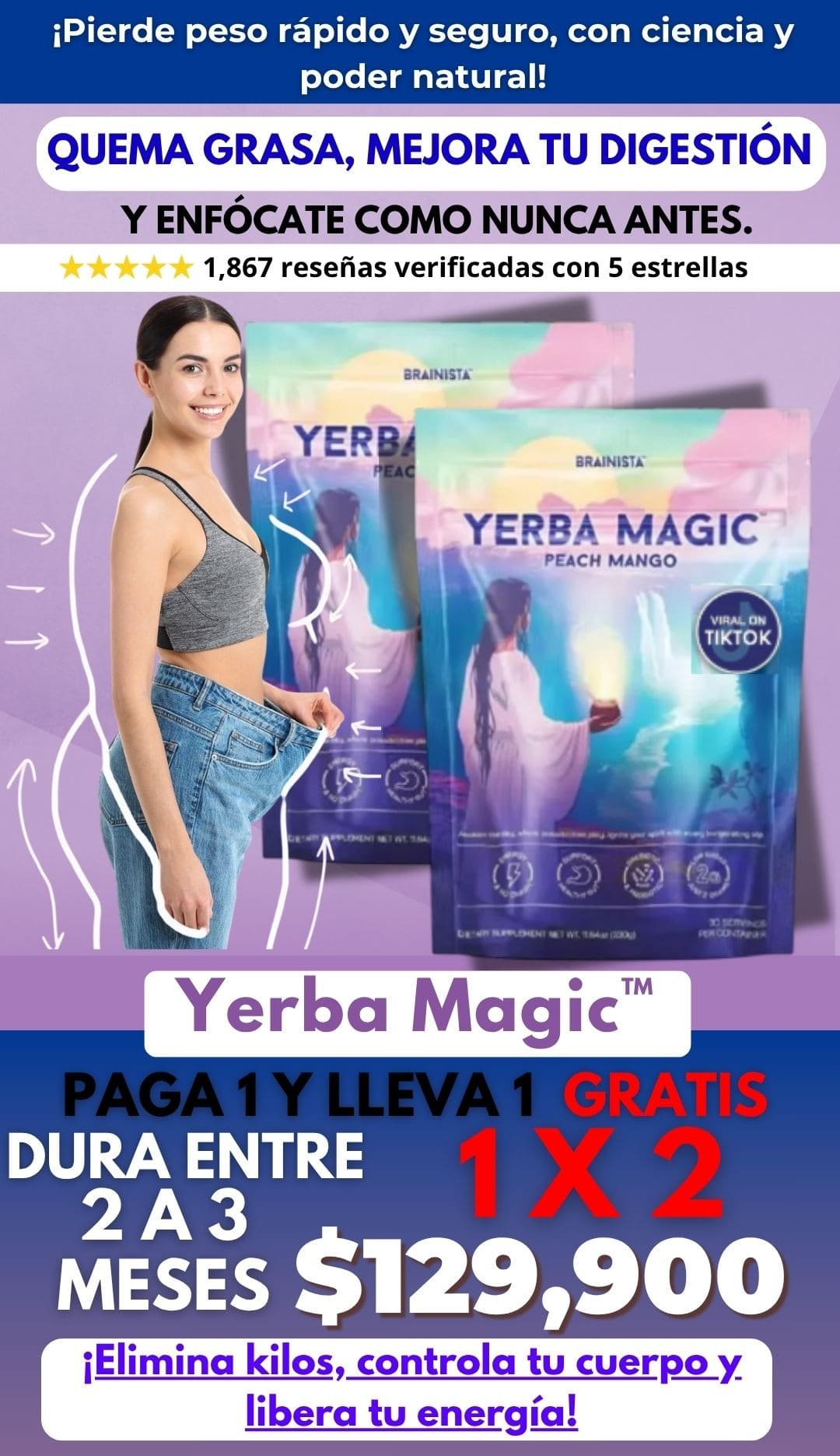 Yerba Magic 2x1 | Controlá tu peso de forma natural y segura