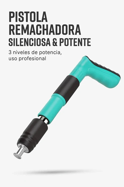 PISTOLA REMACHADORA DE CLAVOS I +3 accesorios GRATIS gafas, repuestos y caja de herramientas